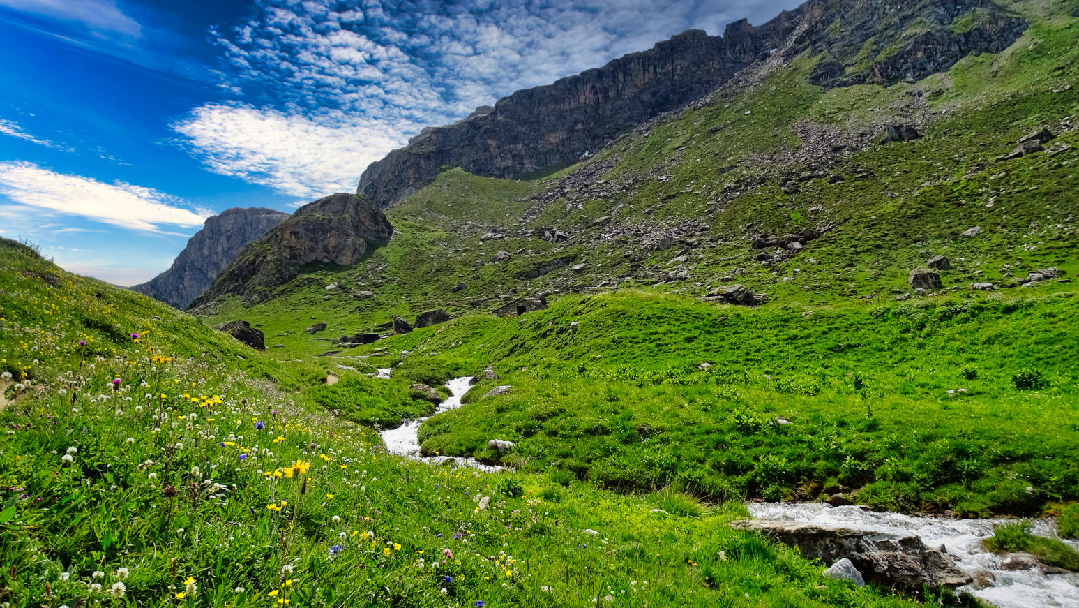 Le vallon du Paquis Tignes massif de la Vanoise