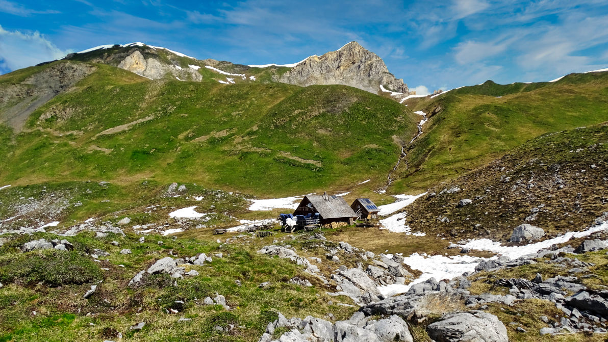 Le refuge des lacs Merlet massif de la Vanoise